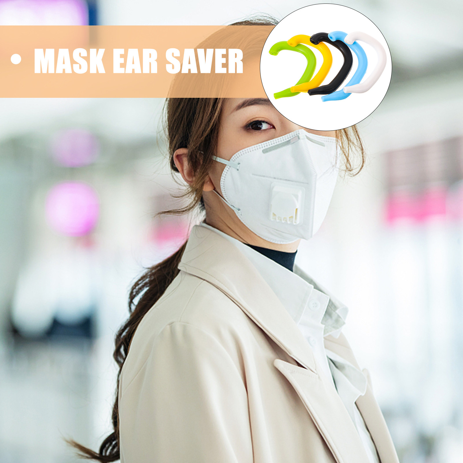 Mask Ear Saver Strap - 5 Buah Masker Pelindung Telinga Silikon