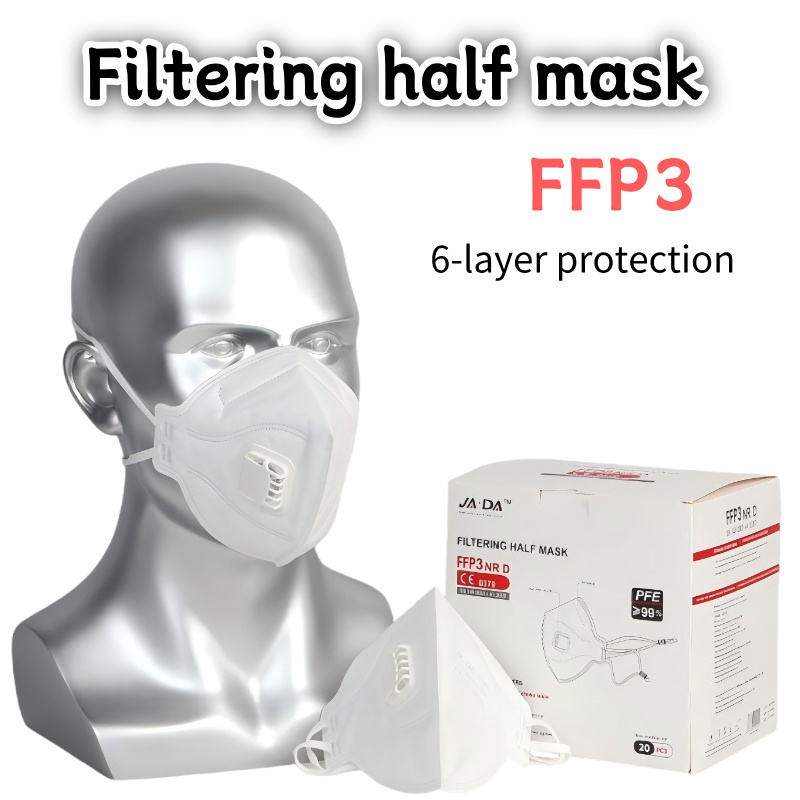 Anti Pollution Mask - 20pcs/box Masker Lipat FFP3 NR dengan