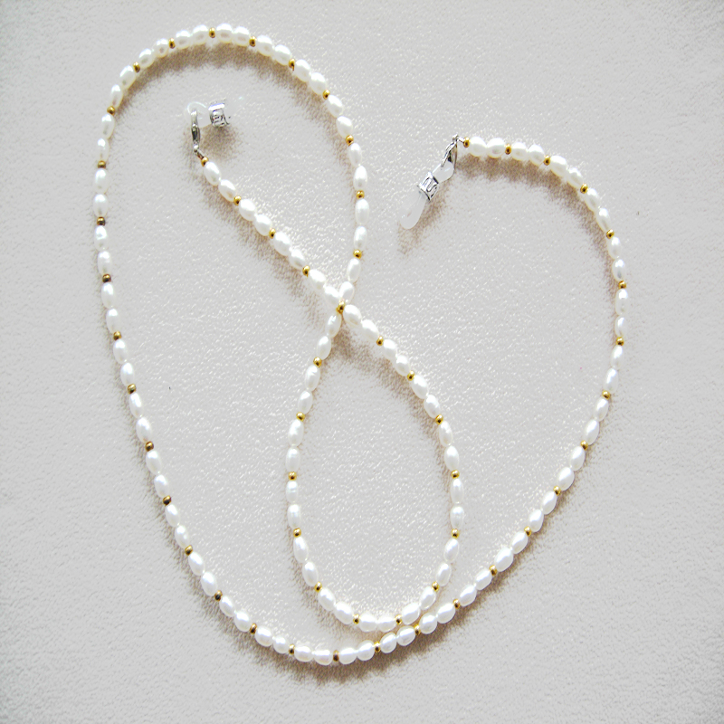Mask Chain Holder - penahan kacamata rantai kalung mutiara alami