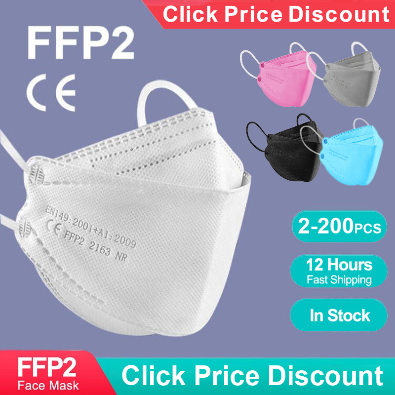 Disposable Surgical Mask - Masker KN95 FFP2 Bersertifikat Bentuk Ikan