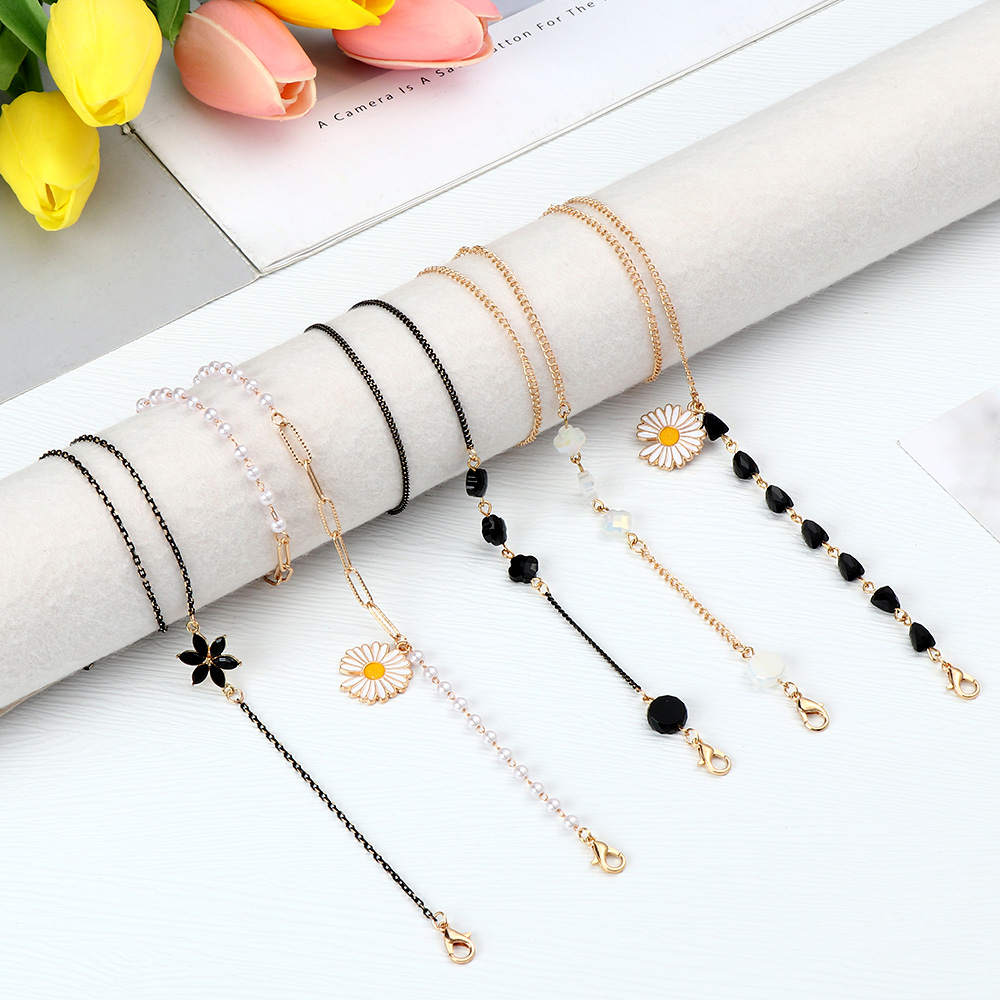 Mask Chain Holder - Kacamata Hitam Rantai Kacamata Antihilang Wanita