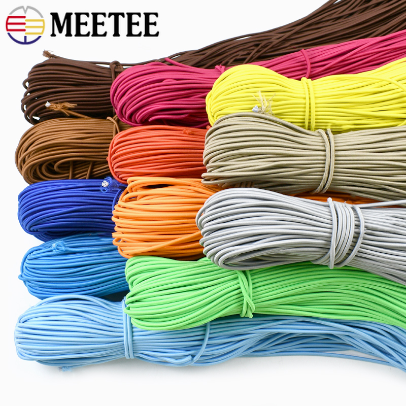 Mask Lanyard Adjustable - 10/20/30Meter 3Mm Tali Elastis Warna-warni untuk