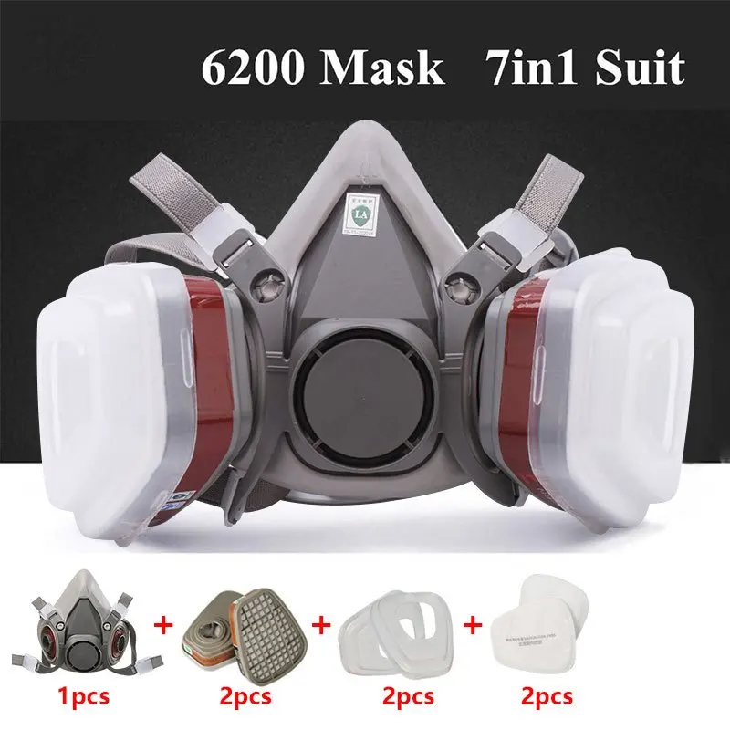 Respirator Half Face - Masker Setengah Wajah Anti Gas 7in1