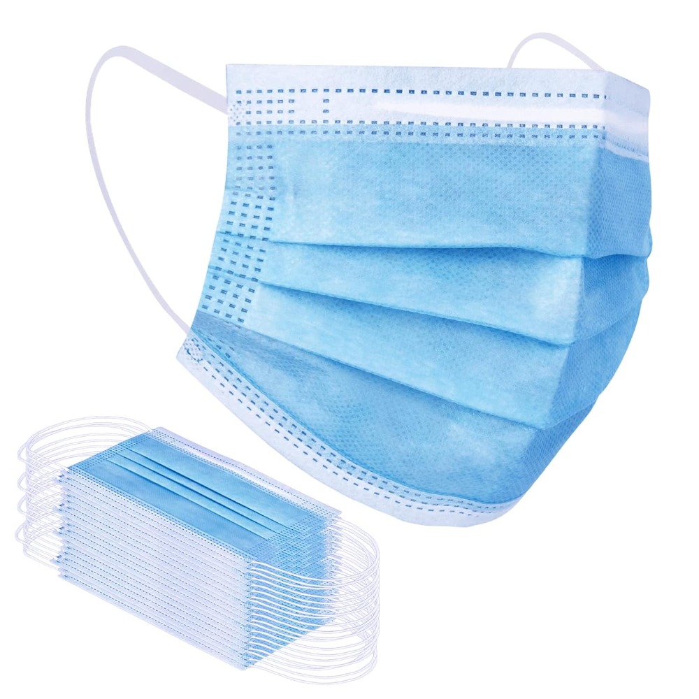 Disposable Mask Blue - Masker Wajah Sekali Pakai Biru 100