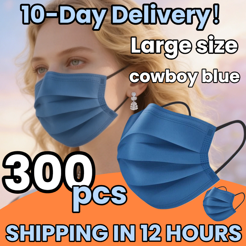 Disposable Mask Blue - Pengiriman Cepat! 300 Buah Masker Wajah