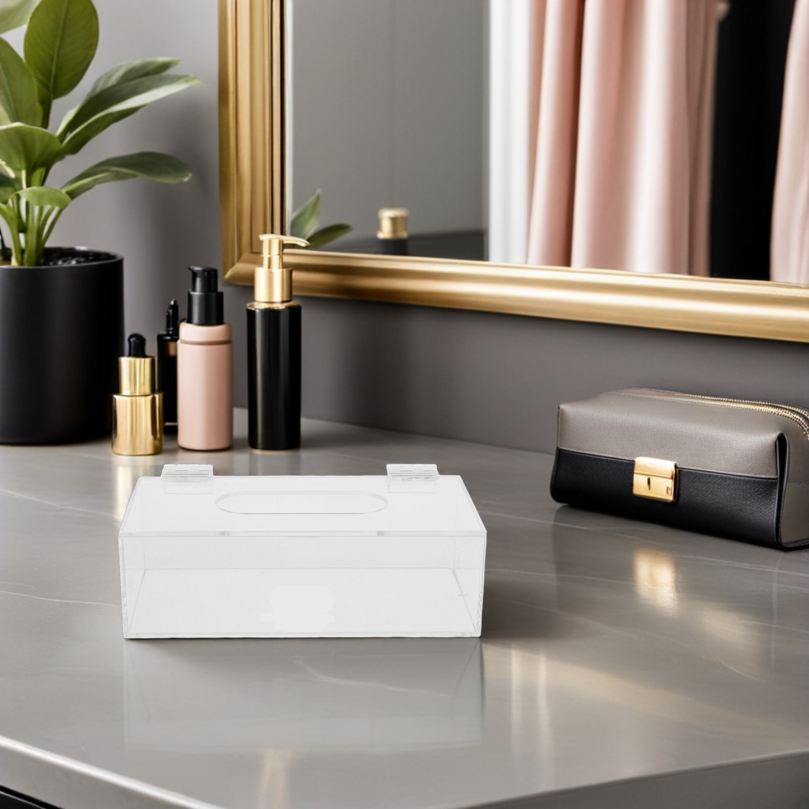 Face Mask Storage Box - Kotak Penyimpanan Masker Wajah Akrilik Transparan