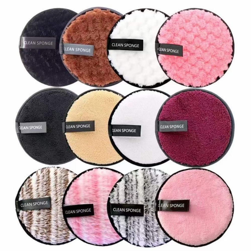 Cloth Face Mask Washable - Bantalan penghapus riasan Microfiber 1 buah