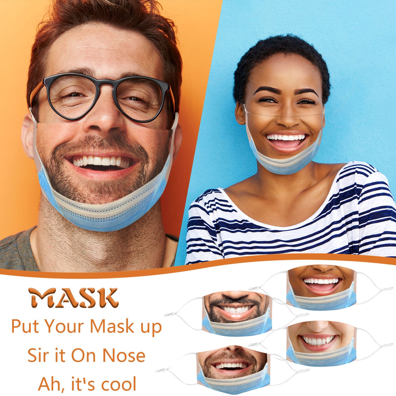 Cloth Face Mask Washable - Masker mulut lucu dewasa, masker wajah