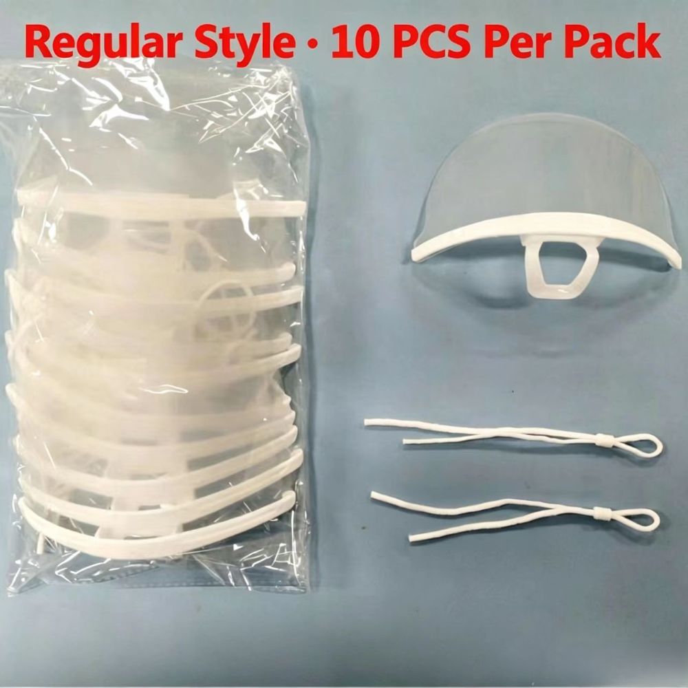 Mask Lanyard Adjustable - Pelindung Mulut Anti-Kabut Transparan untuk Katering,