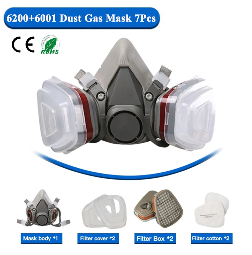 Face Mask Storage Box - Respirator Debu 6200 Set Masker Gas