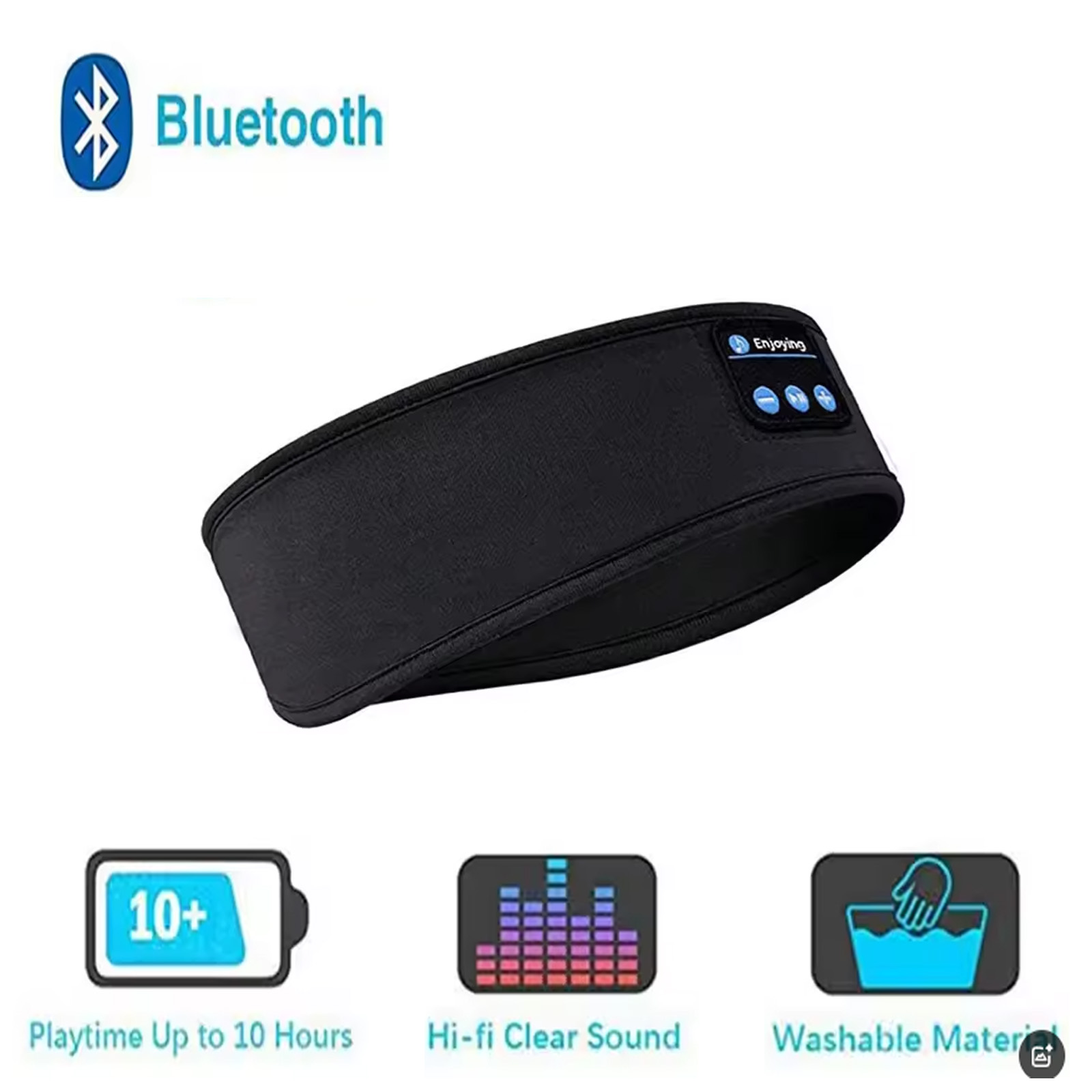Mask Lanyard Adjustable - Ikat Kepala Tidur Bluetooth Nirkabel Earphone