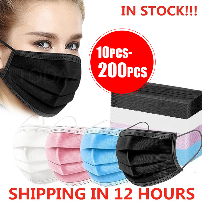 Disposable Mask Blue - 10/50/100/200 buah masker sekali pakai Earloop