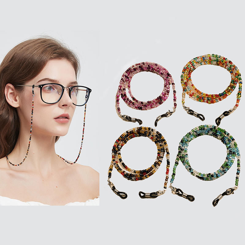 Mask Chain Holder - Rantai Kacamata Kristal untuk Wanita, Tali