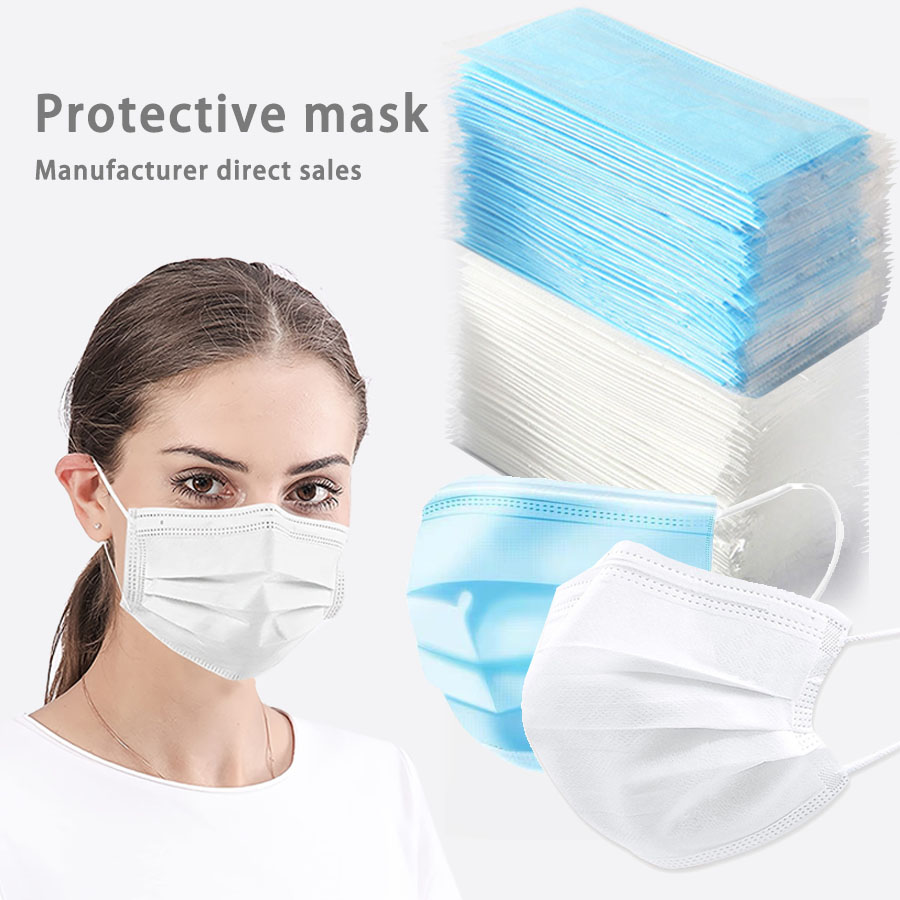 50/100 Buah Masker Sekali Paka - Disposable Mask Blue ulasan dan harga