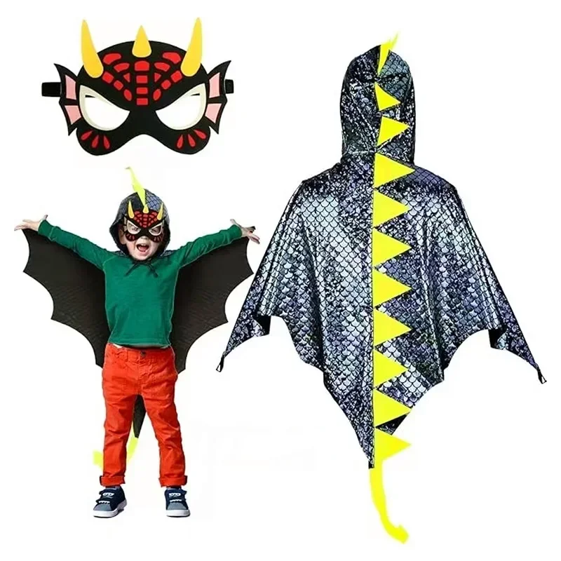Jubah Dinosaurus Hijau Anak de - Kids Face Mask ulasan dan harga
