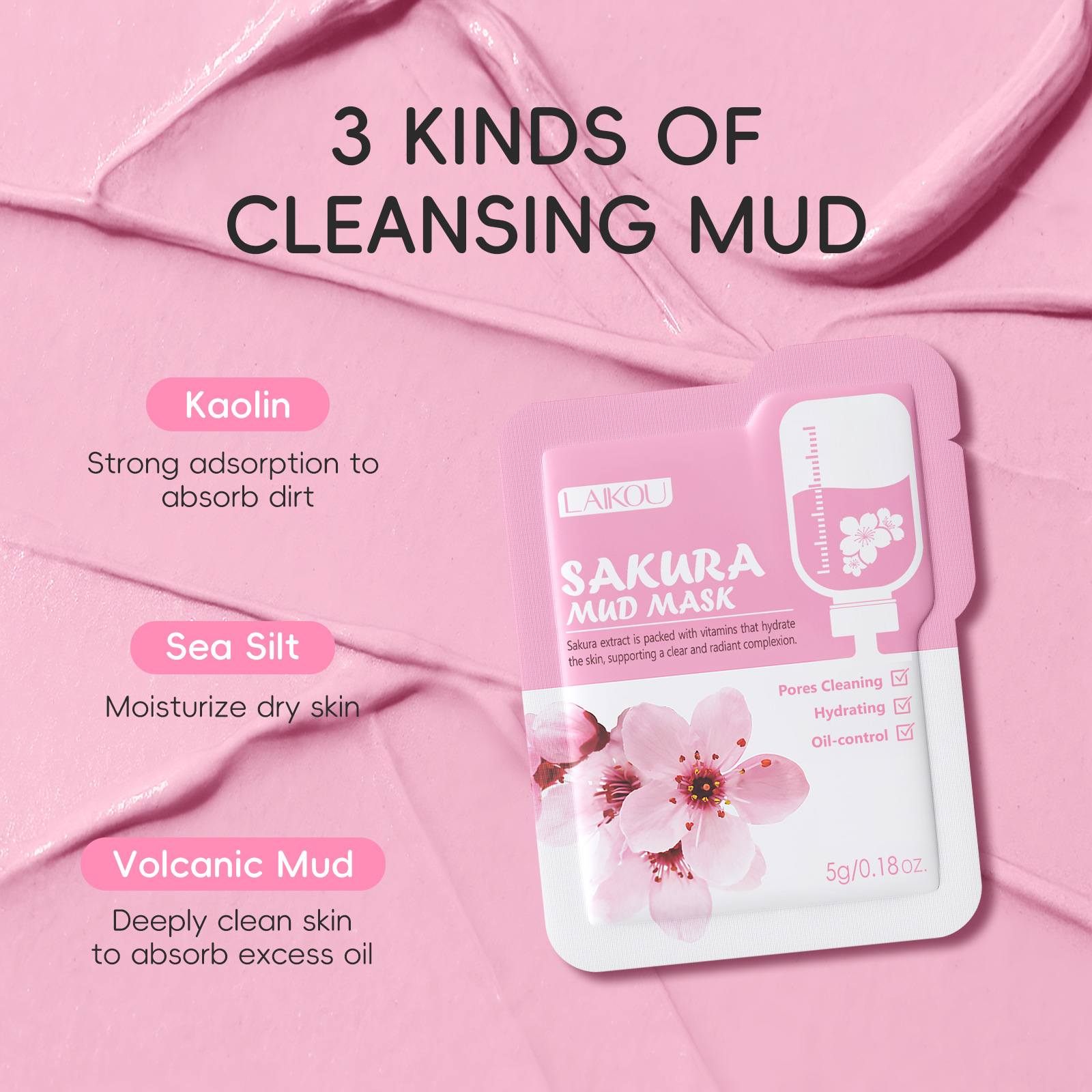 Laikou Sakura Clay Mask Ukuran - Dust Mask Construction ulasan dan harga