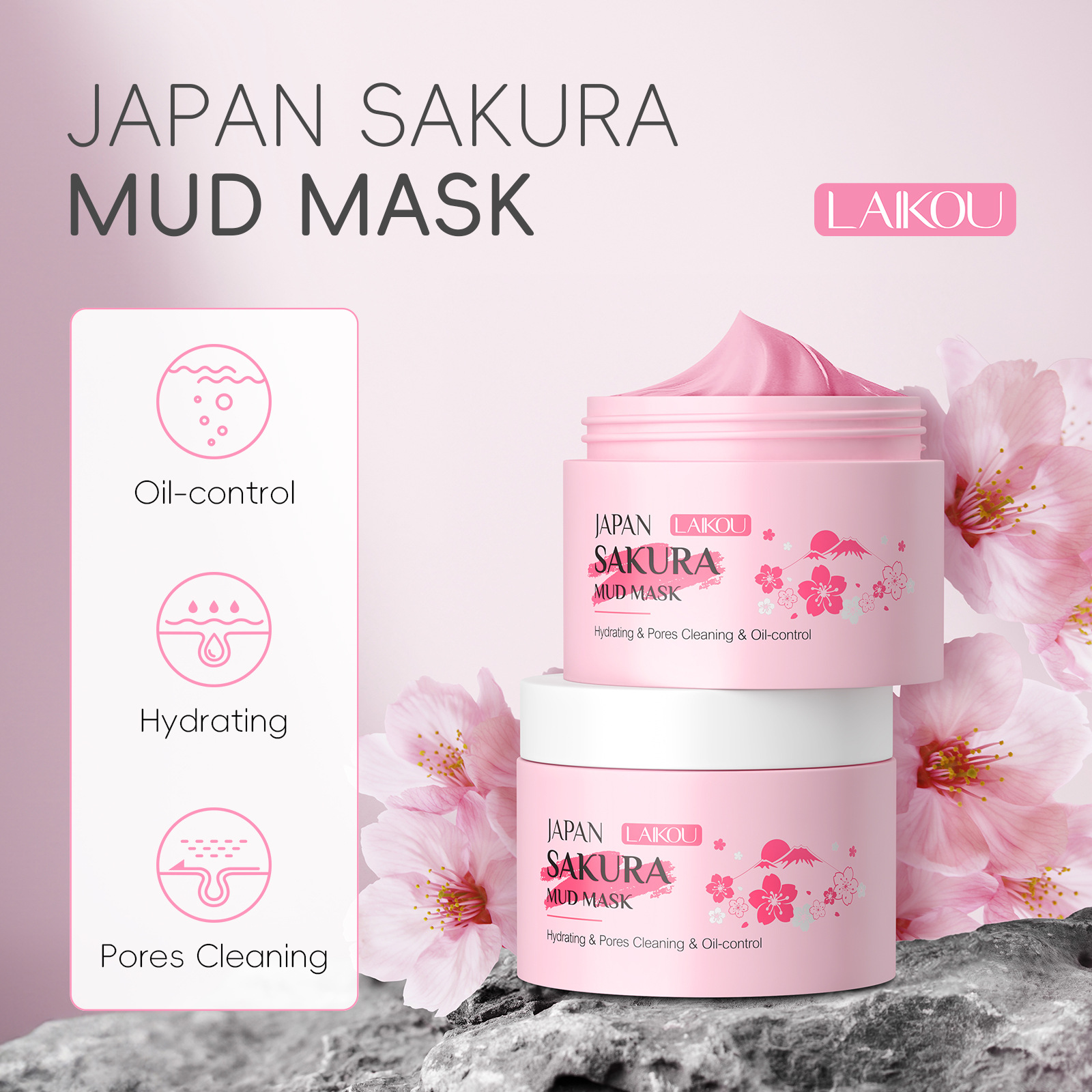 LAIKOU Masker Tanah Liat Sakur - Dust Mask Construction ulasan dan harga