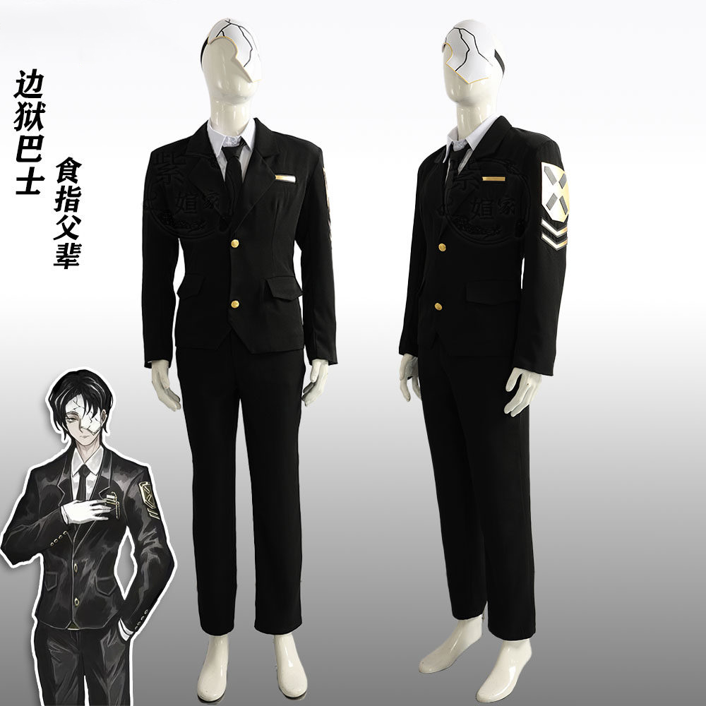 Kostum Cosplay Game Limbus Com - Black Face Mask Pack ulasan dan harga
