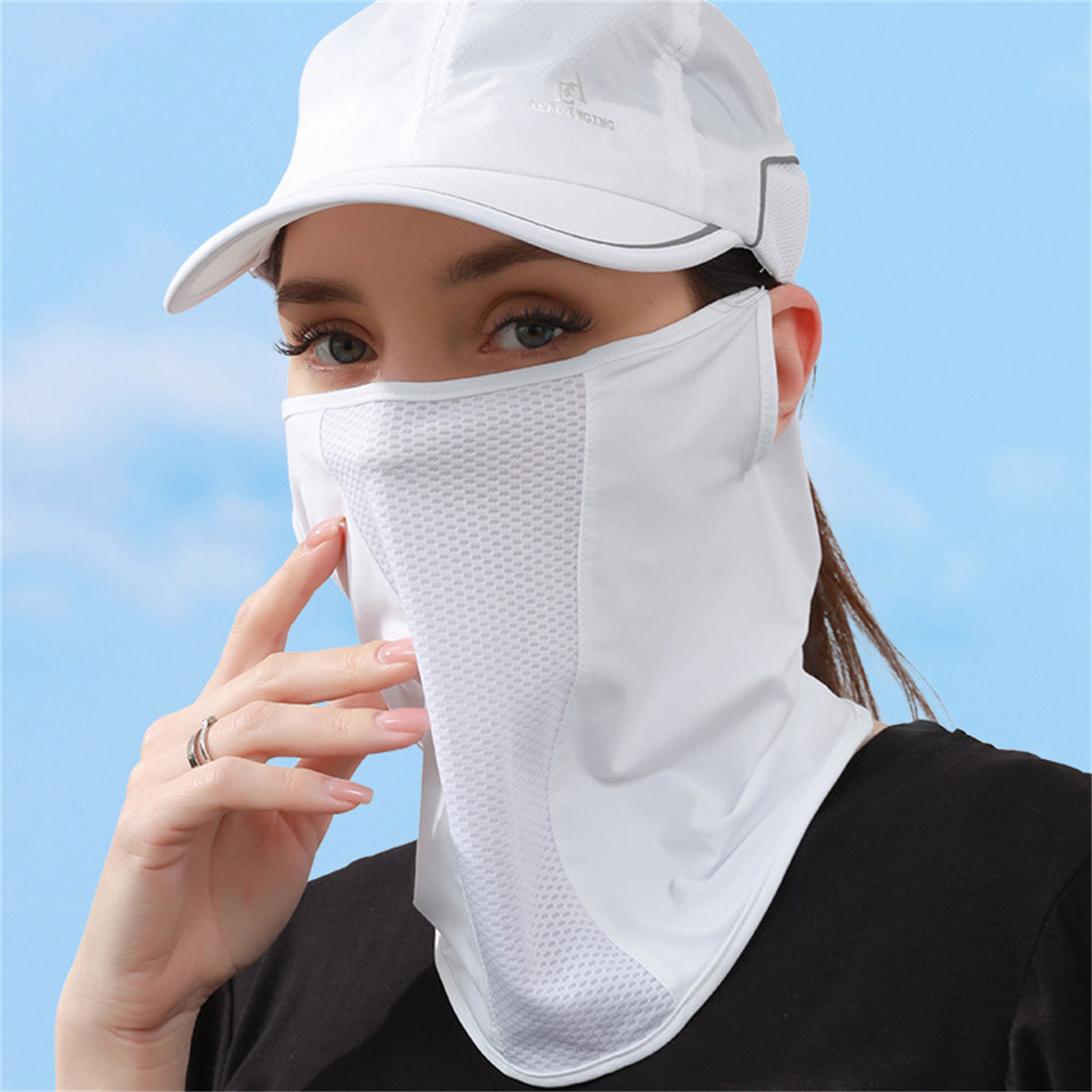 Masker Matahari Sutra Es UPF50 - Sports Mask Breathable ulasan dan harga