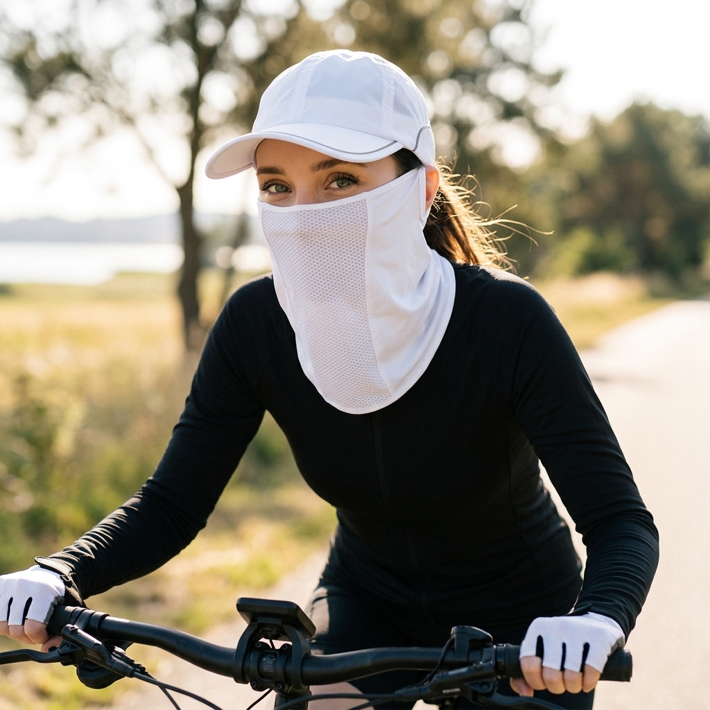 Masker Matahari Sutra Es UPF50 - Sports Mask Breathable ulasan dan harga