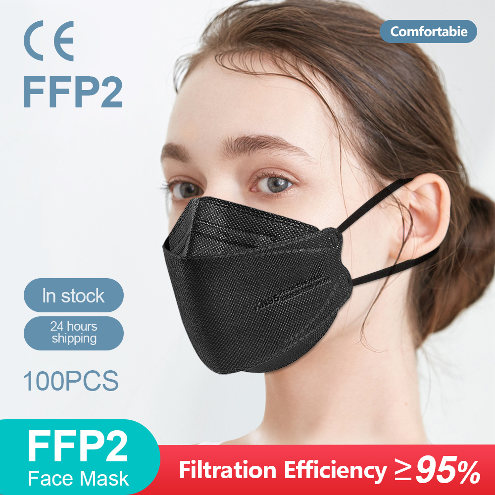 Masker KN95 FFP2 Bentuk Ikan D - Disposable Surgical Mask ulasan dan harga