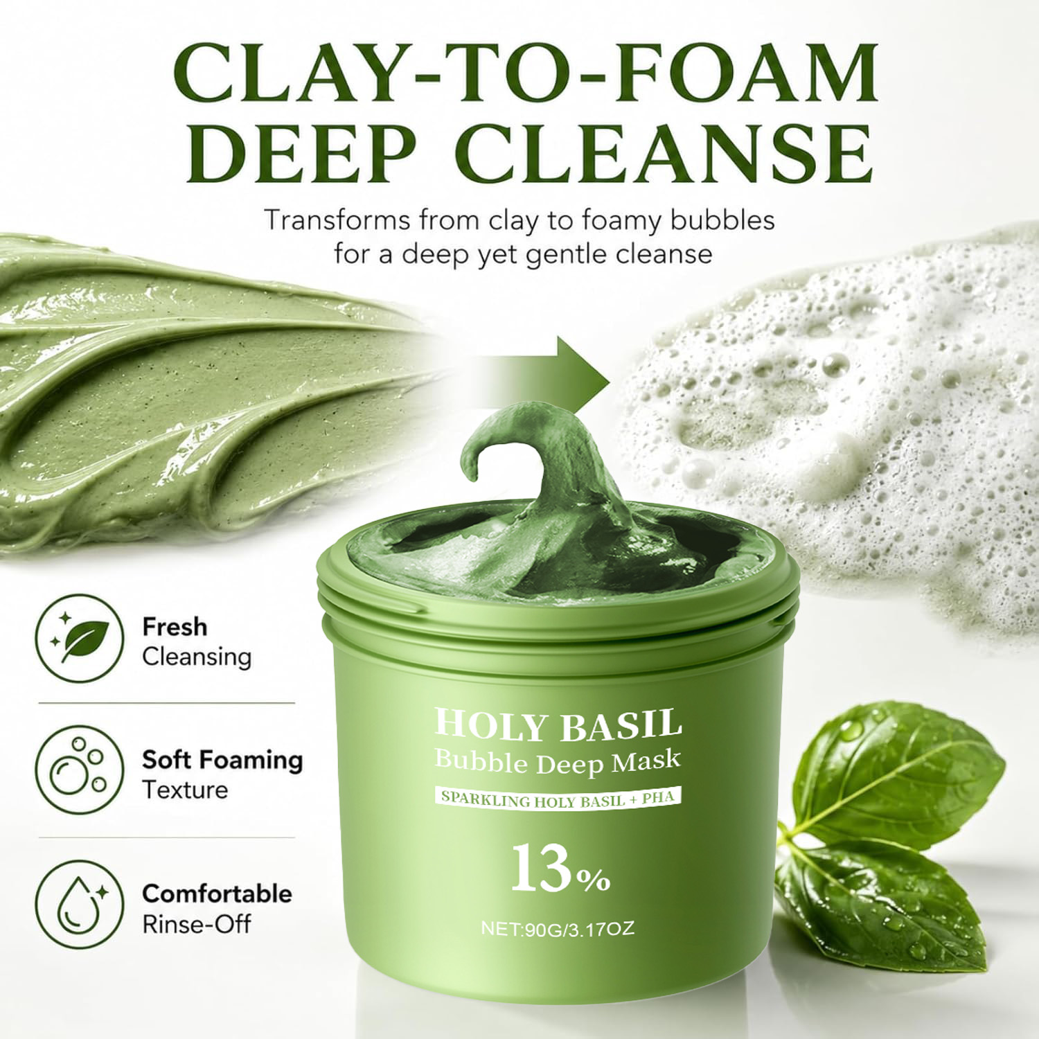 Holy Basil Bubble Deep Mask Cl - Dust Mask Construction ulasan dan harga