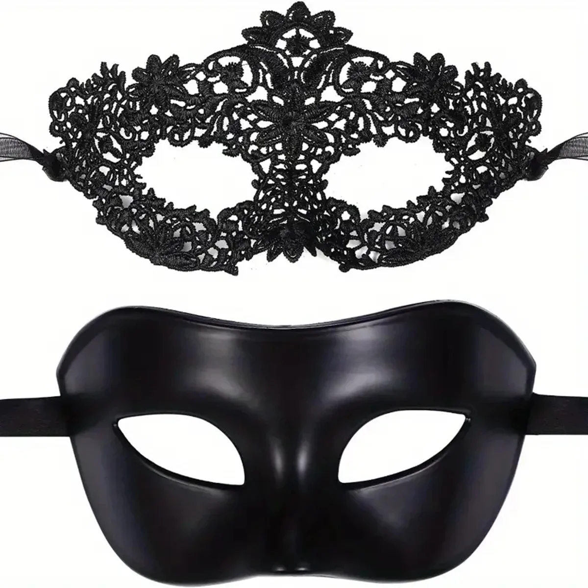 2 buah Set Masker Topeng Renda - Black Face Mask Pack ulasan dan harga