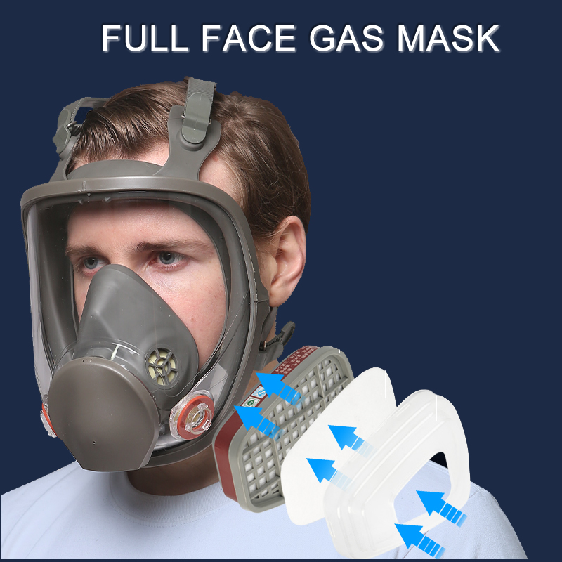 6800 Respirator Gas Wajah Penu - Dust Mask Construction ulasan dan harga