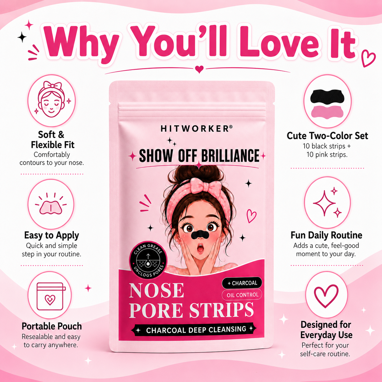 10/20 Buah Strip Hidung Penghi - Black Face Mask Pack ulasan dan harga