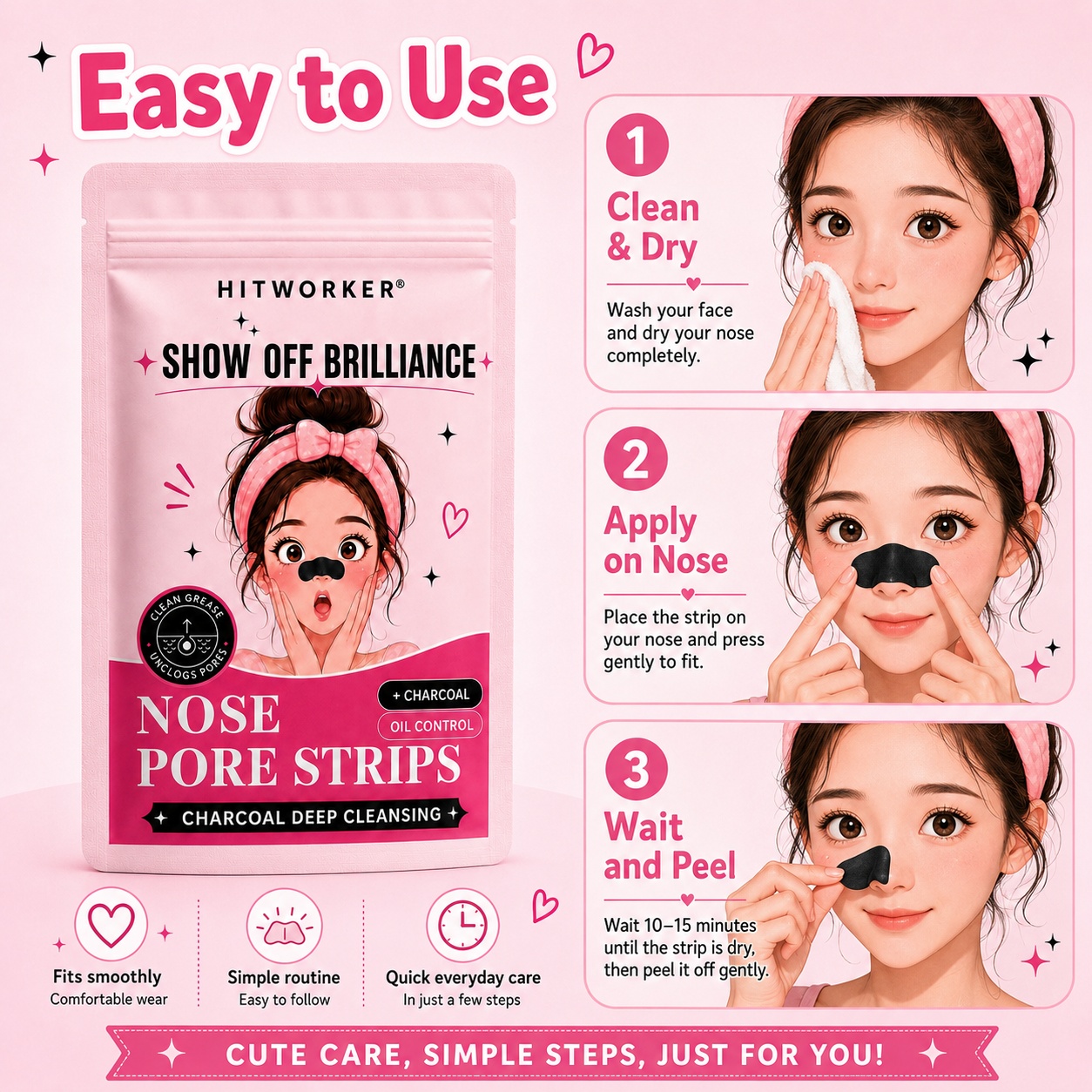 10/20 Buah Strip Hidung Penghi - Black Face Mask Pack ulasan dan harga