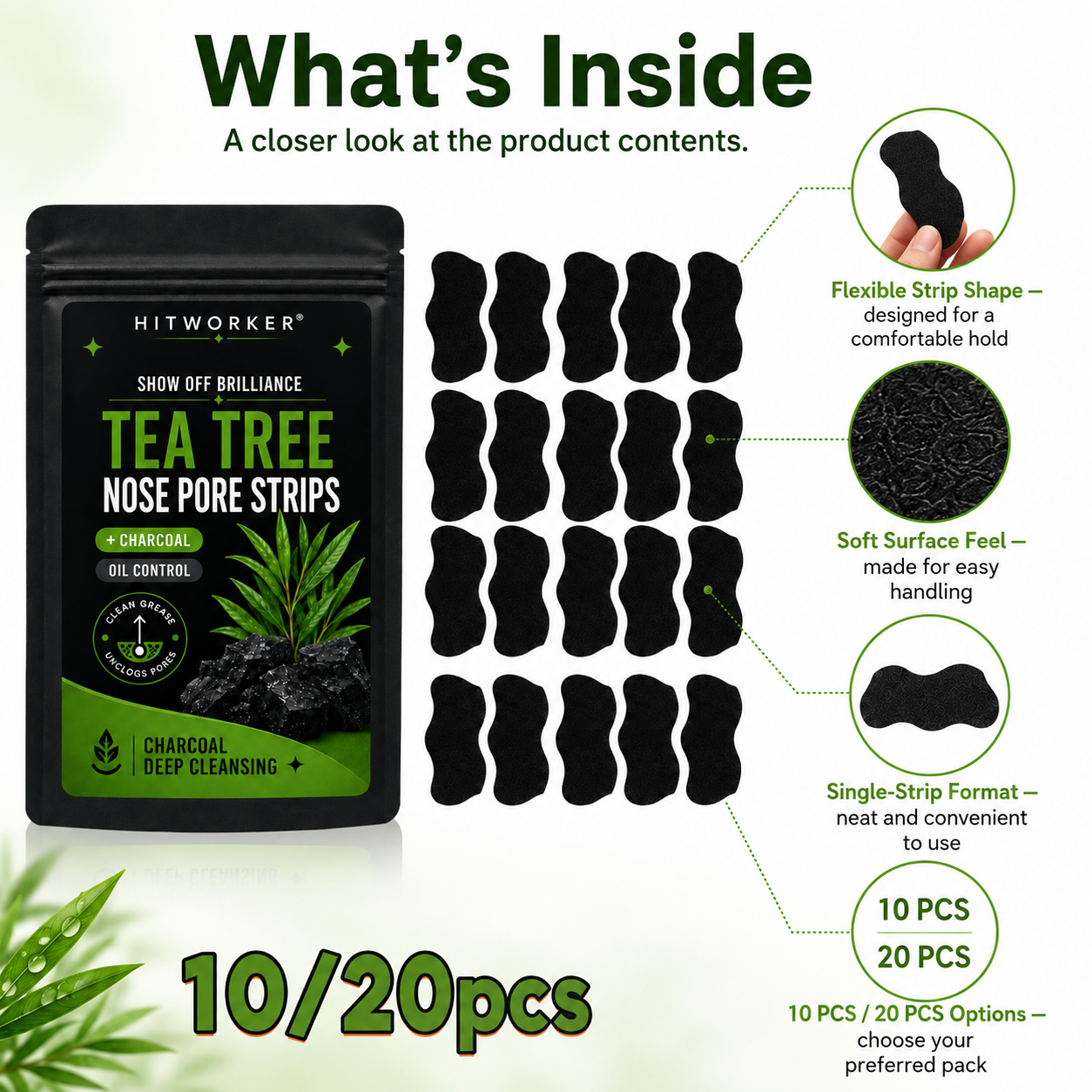 10/20 Buah Strip Hidung Penghi - Black Face Mask Pack ulasan dan harga